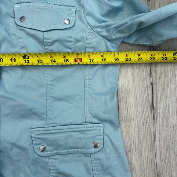 Chicos Powder Blue Women’s Denim Jacket Size 1 US Size 8/10 - Picture 5 of 8
